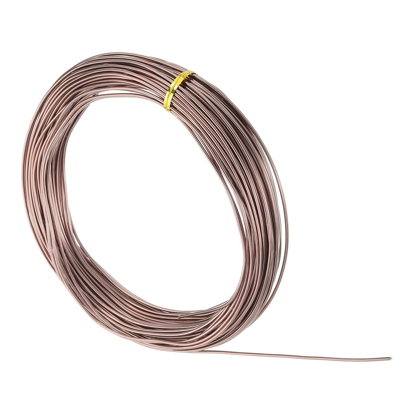 Uxcell 13 Gauge 1.8mm Aluminum Wire, 100 Feet Bendable Metal Craft Armature Wire, Brown
