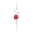 thumbnail image 1 of Uxcell 13" Gazing Ball Spiral Tail Decorative Wind Spinners with Glass Ball for Hanging Decor, Red, 1 of 4