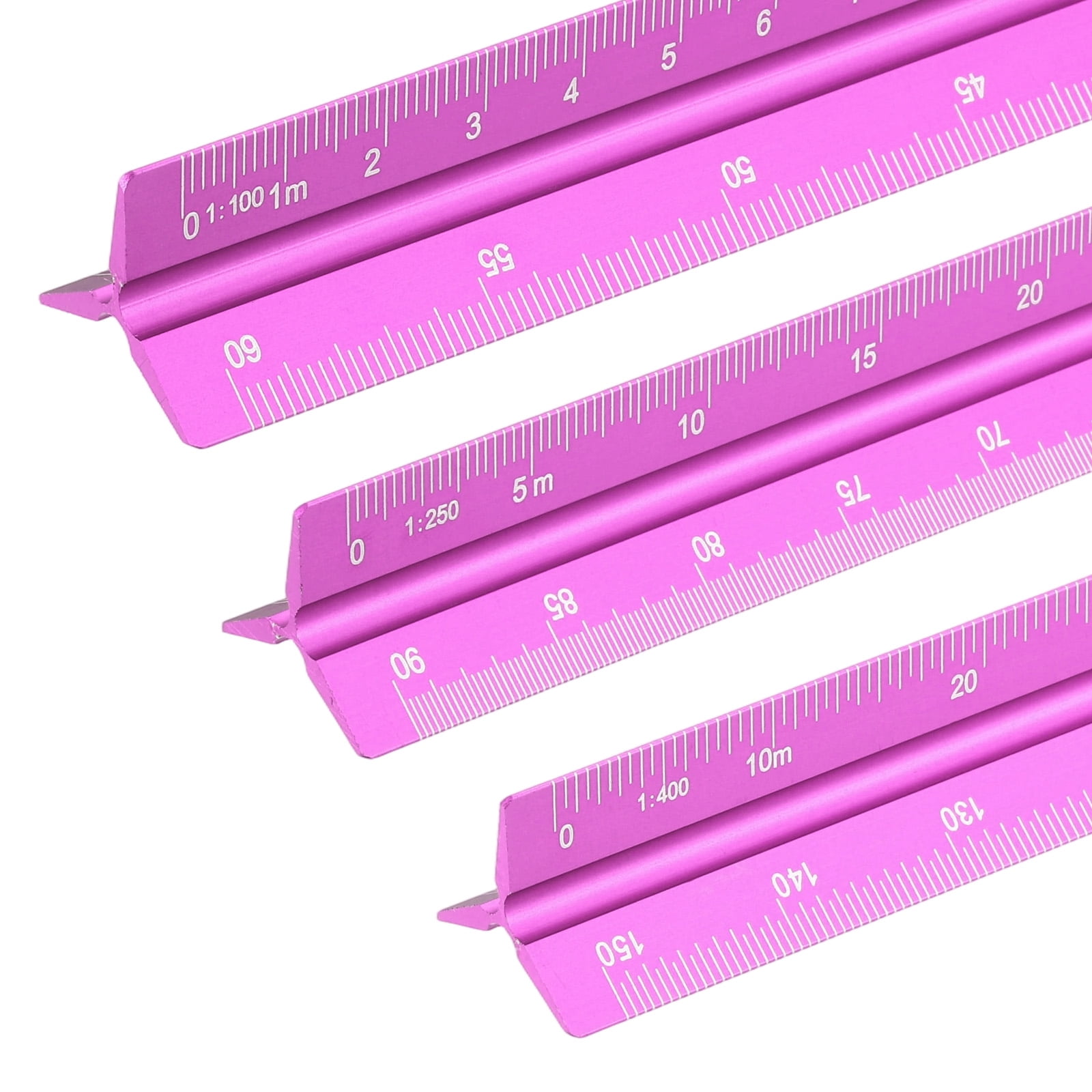 Uxcell Metric Engineer Scale Ruler, (13 Inch, Rose Red) Architectural ...