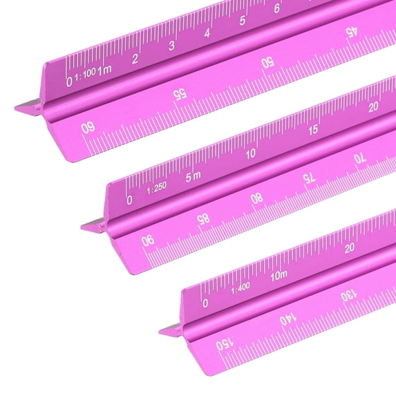 Engg Ruller Scale Uxcell Metric Engineer Scale Ruler, (13 Inch, Rose Red) Architectural ...