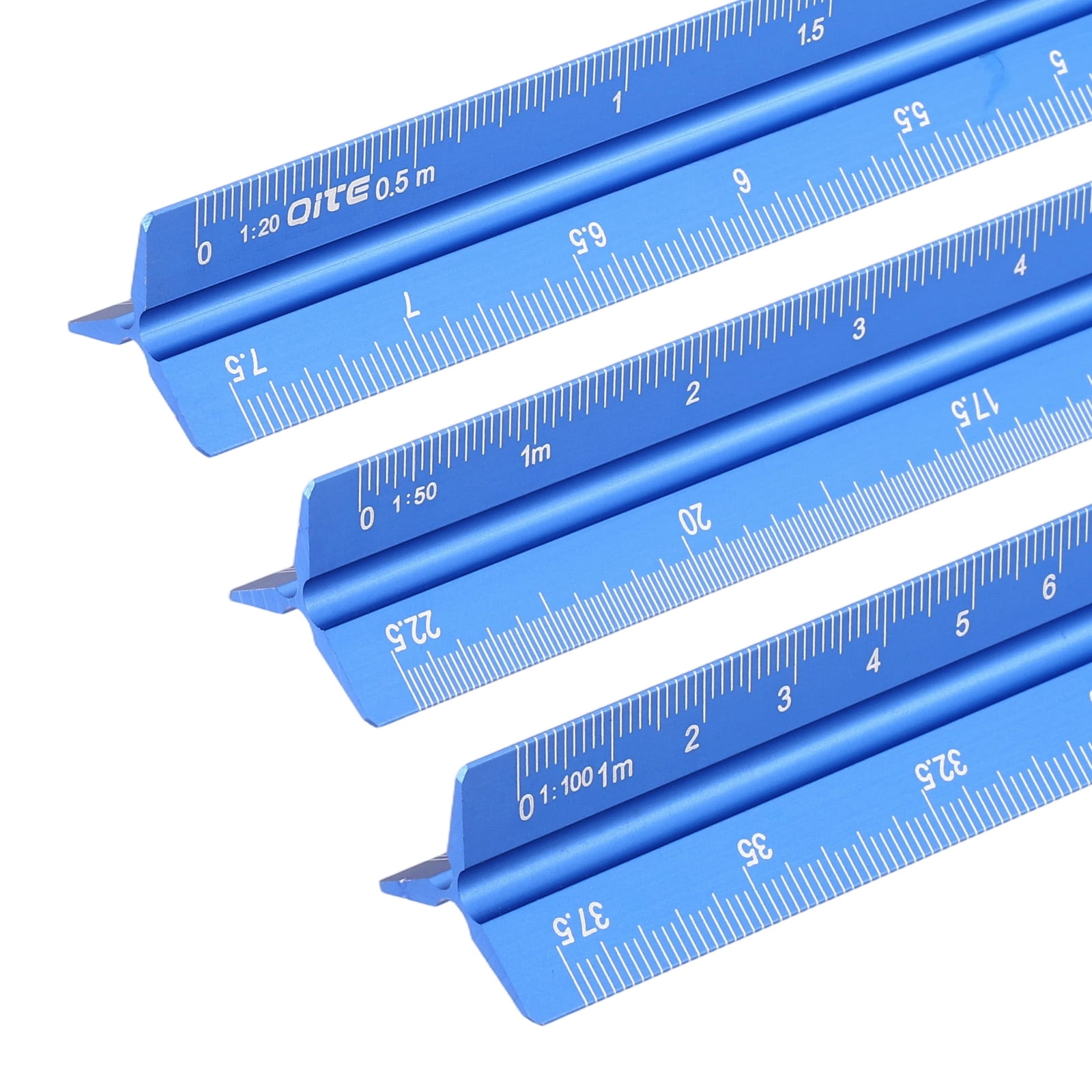 Uxcell Metric Engineer Scale Ruler, (13 Inch, Blue) Architectural Small ...