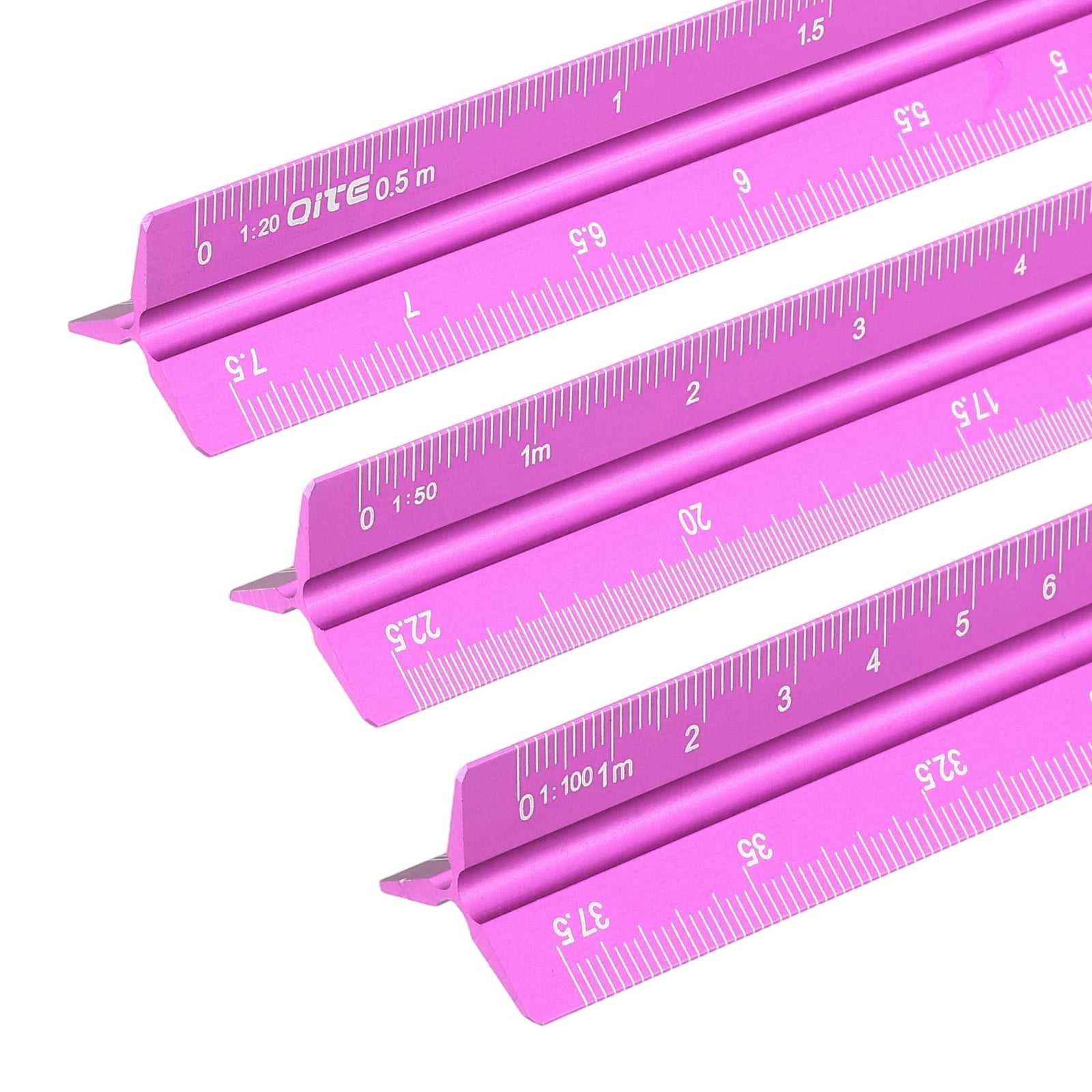 Uxcell Metric Engineer Scale Ruler, (13 Inch, Rose Red) Architectural ...