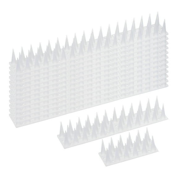 Uxcell 13 Inch Plastic Anti Bird Cat Pigeon Deterrent Fence Bird Spikes, Clear 12Pack