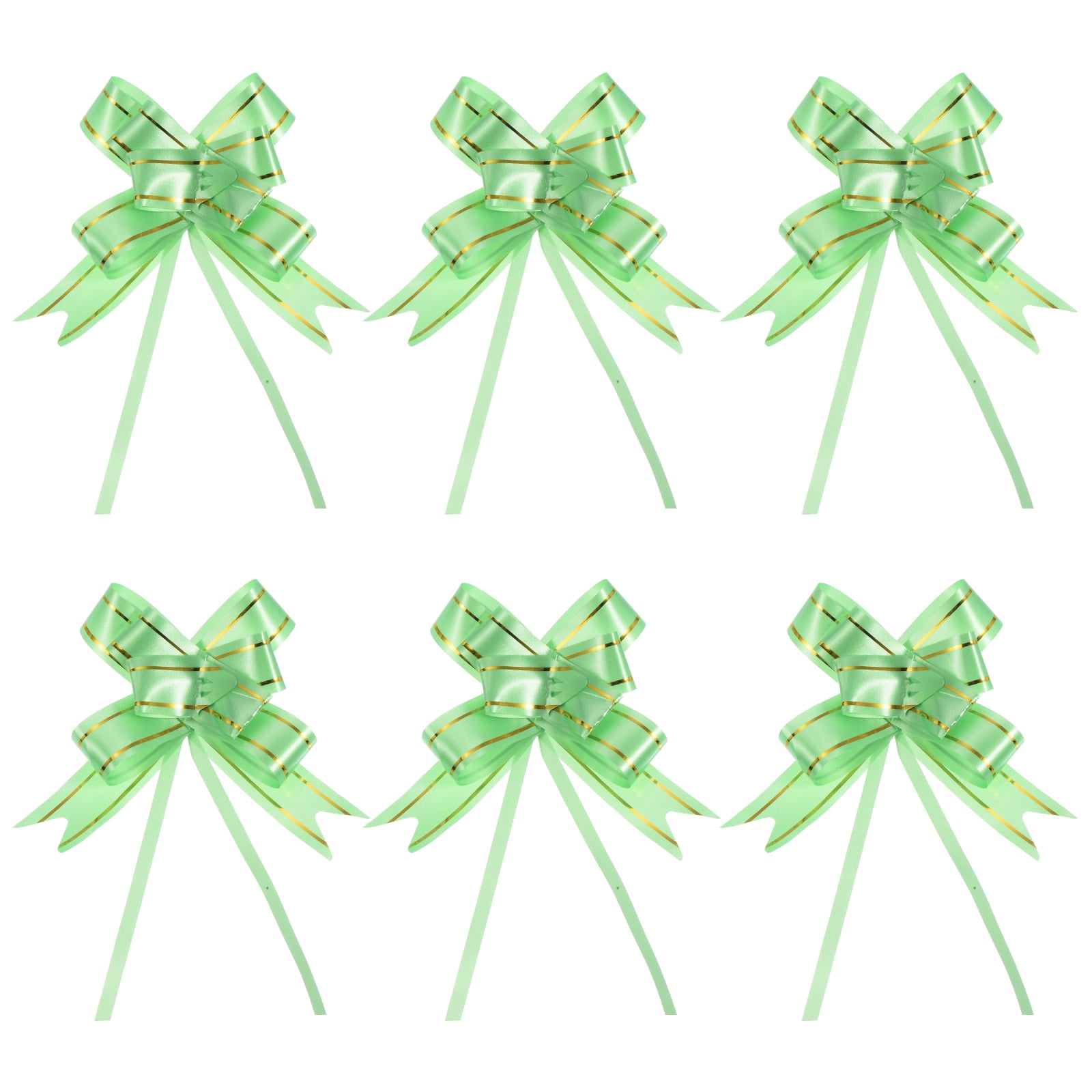 Uxcell 13 Inch Pull Bows Ribbon Gift Wrapping String Gold Thread Style ...