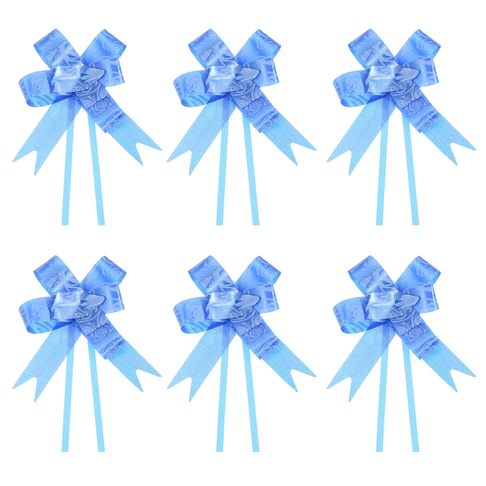 Uxcell 13 Inch Pull Bows Ribbon Gift Wrapping String Rose Pattern  Decorative Bow Tie Light Blue 200 Pack