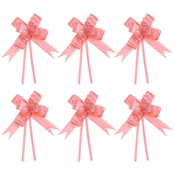 Uxcell 13 Inch Pull Bows Ribbon Gift Wrapping String Rose Pattern Decorative Bow Tie Red 200 Pack