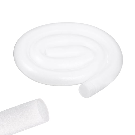 Uxcell 13 ft Foam Cylinders, 1-1/8 Inch Diameter Pearl Cotton Tube Rod for Flower Arrangement Modeling DIY Arts Supplies Sealing Concrete Gaps Filler, Crack Filling, Doors, White