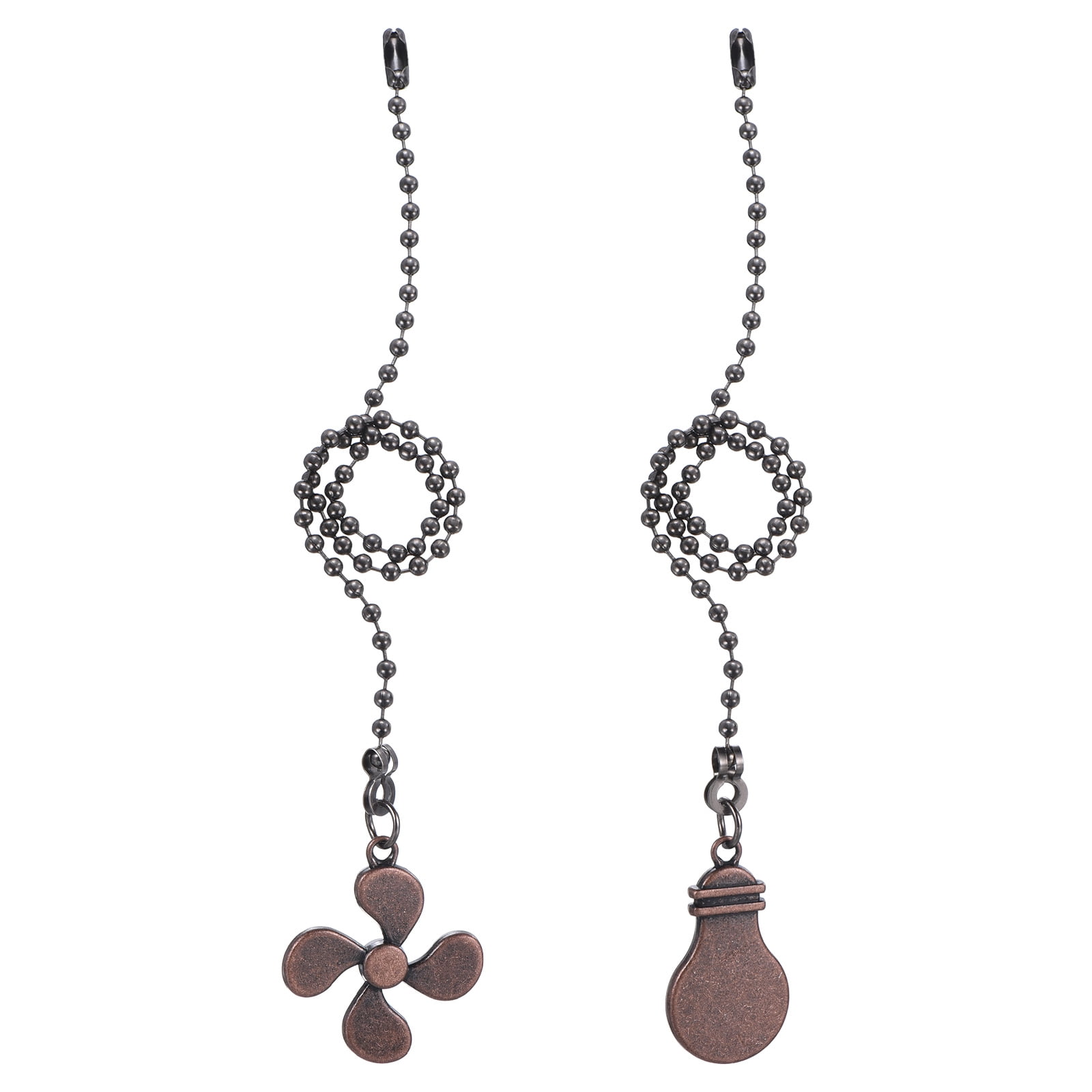 Uxcell 13 inch Ceiling Fan Pull Chain Sets, 2Pcs Fan Chains Extenders