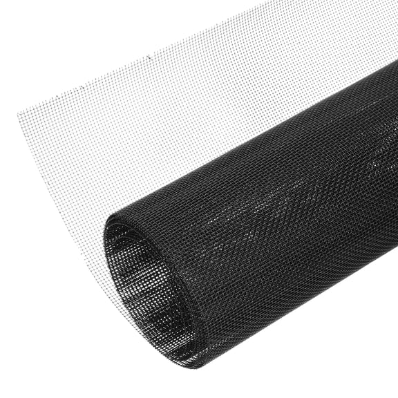 Uxcell 13 x 39 Inch Wire Mesh, 1 PCS 304 Stainless Steel Woven Air Vent Filter 1mm Hole 0.3mm Wire Dia Mesh Cover Fence Screen Sheets for Cage Garden Window DIY Projects, Black