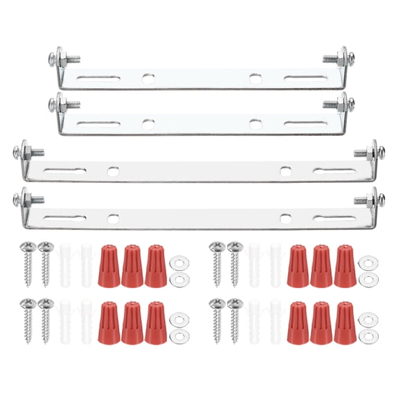 Uxcell 130mm(5.12"), 150mm(5.91") Universal Light Fixture Mounting Bracket Kit, Light Crossbar Round Ceiling Plate 4 Set