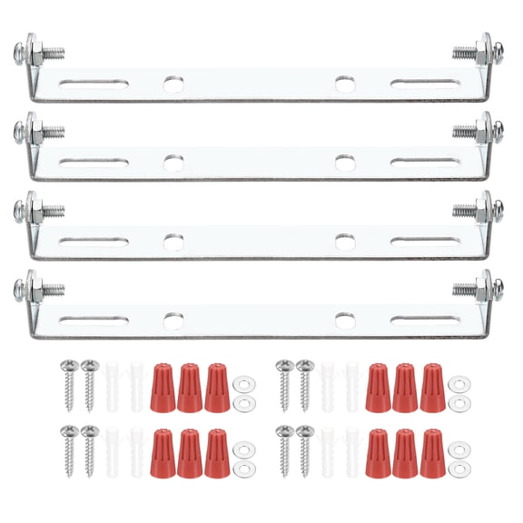 Uxcell 130mm (5.12") Universal Light Fixture Mounting Bracket Kit, Light Crossbar Round Ceiling Plate with Screw 4 Set