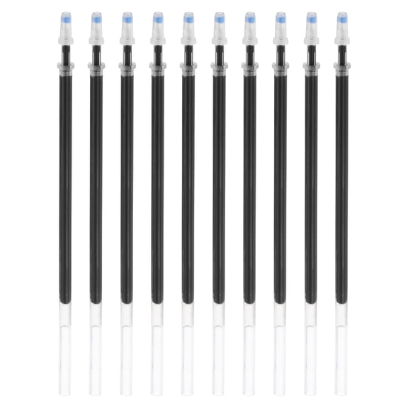 Uxcell 130mm Ballpoint Pen Refills 0.5mm Needle Tip Black Gel Ink Pen Refill, Black 50 Pcs