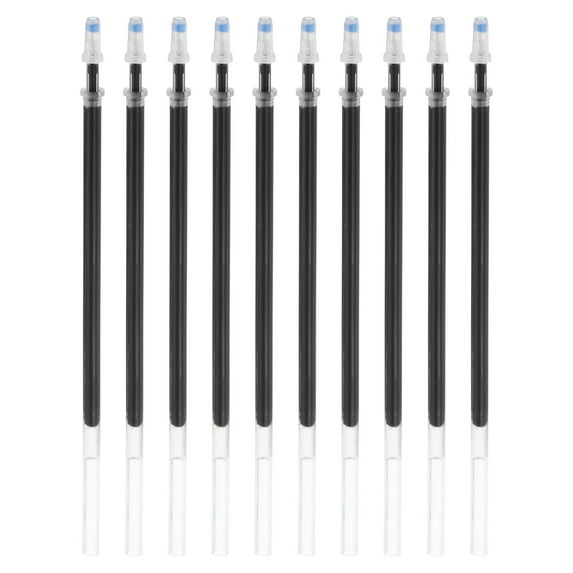 Uxcell 130mm Ballpoint Pen Refills 0.5mm Needle Tip Black Gel Ink Pen Refill, Black 50 Pcs