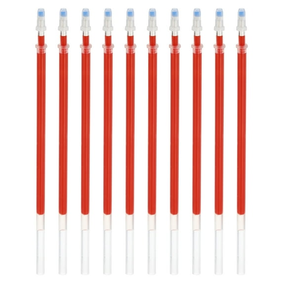 Uxcell 130mm Ballpoint Pen Refills 0.5mm Tip Black Gel Ink Pen Refill, Red 50 Pcs