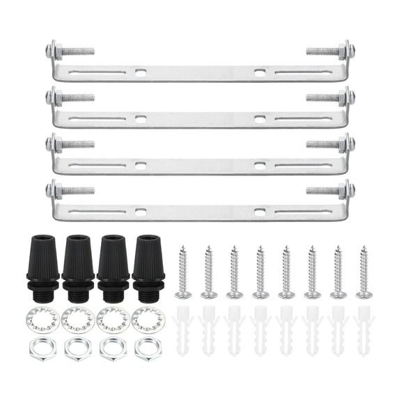 Uxcell 130mm Ceiling Light Plate Kit Light Fixture Mounting Bracket Plate Crossbar for Pendant Wall Light 4 Set