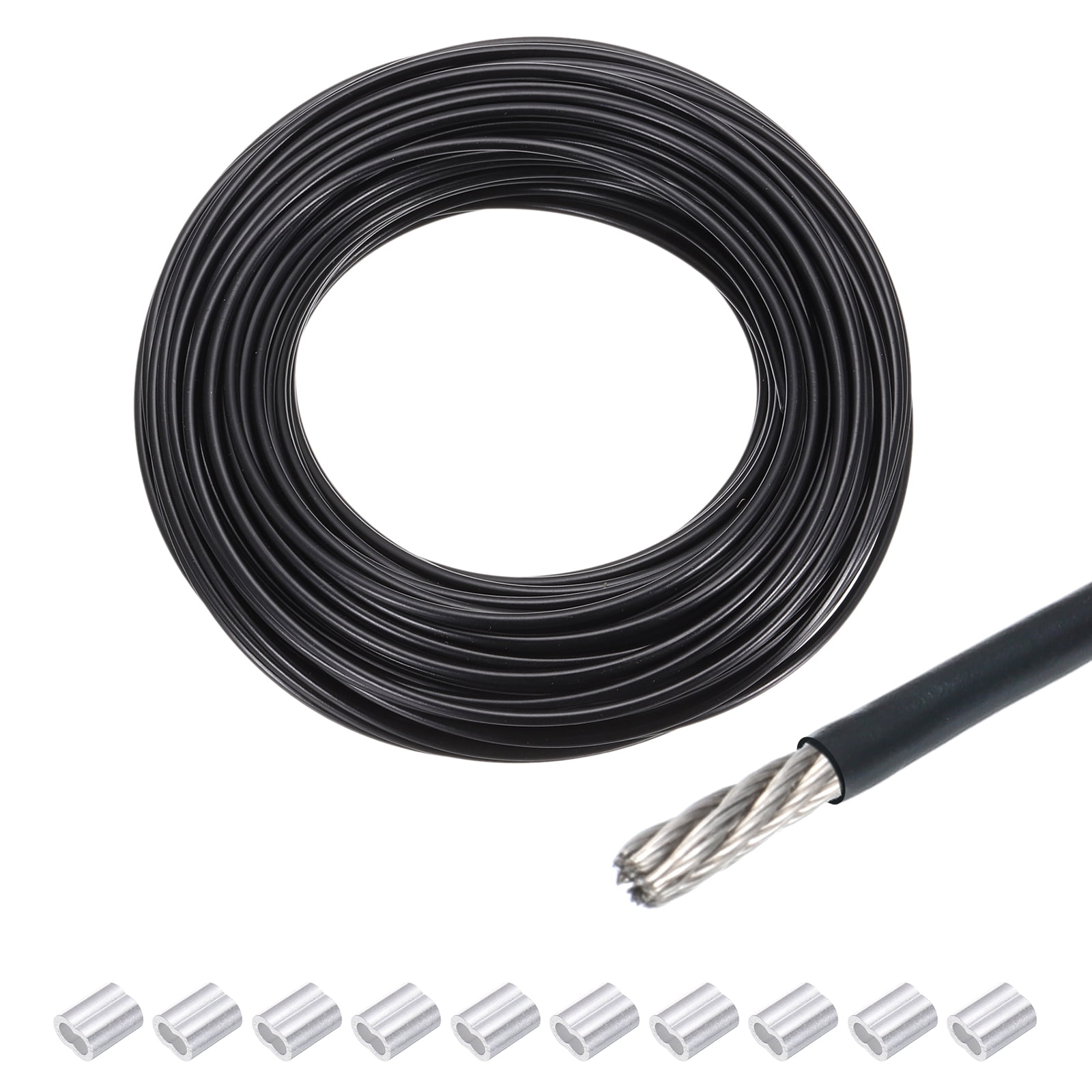 Wire Rope, 1/8 In X 250 Ft Vinyl Coated Steel Aircraft Cable, Heavy - View #13