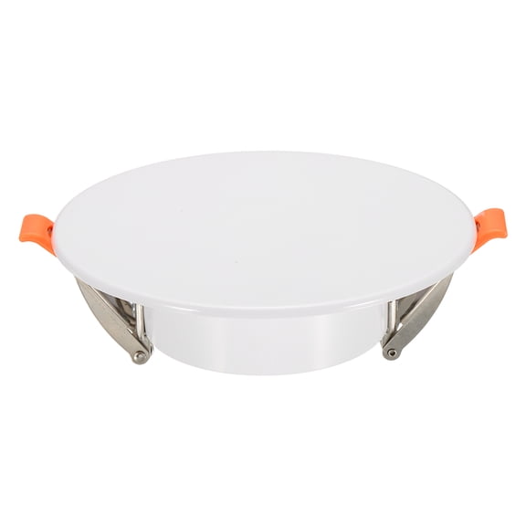 Uxcell 135mm/5.3" Round Ceiling Cover Plate, LED Downlight Hole Trim Wall Hole Spring Mount Decorative Flat Cap Access Panel for 3.3-4.9 Inch Ceiling or Wall Openings, Matte White