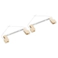 thumbnail image 1 of Uxcell 135mm R7S Socket Double End Lamp Holder Bulb Base Connector Silver Tone White 2 Pack, 1 of 4