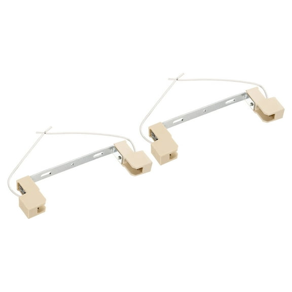 Uxcell 135mm R7S Socket Double End Lamp Holder Bulb Base Connector Silver Tone White 2 Pack