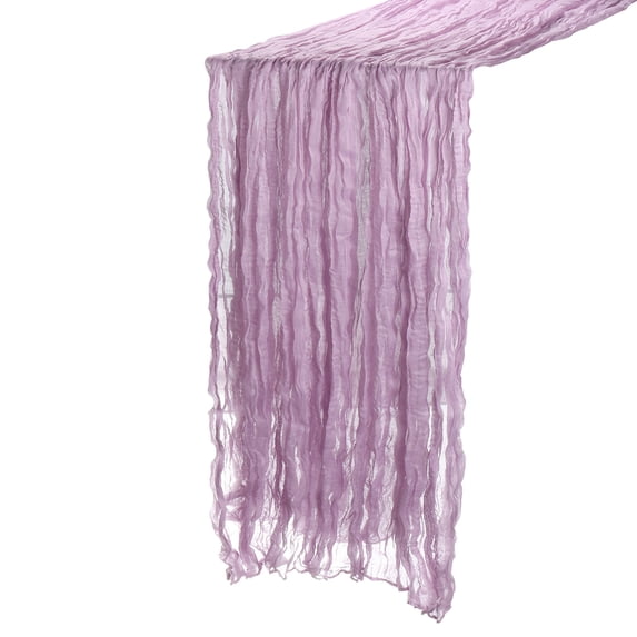 Uxcell 13Ft Cheesecloth Table Runner 35 x 157 Inch Rustic Gauze Tablecloth, Lilac
