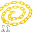 thumbnail image 1 of Uxcell 13Ft Plastic Chain Barrier, Safety Link Chain Stanchion with 2 Magnetic Hooks for Crowd Control, Yellow, 1 of 6