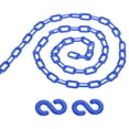 thumbnail image 1 of Uxcell 13Ft Plastic Safety Barrier Chain with 2 Pcs S-Hooks for Crowd Control at Driveway Elevator Parking Lot Blue, 1 of 5