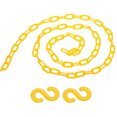 thumbnail image 1 of Uxcell 13Ft Plastic Safety Barrier Chain 2 S-Hooks, Yellow, 1 of 5