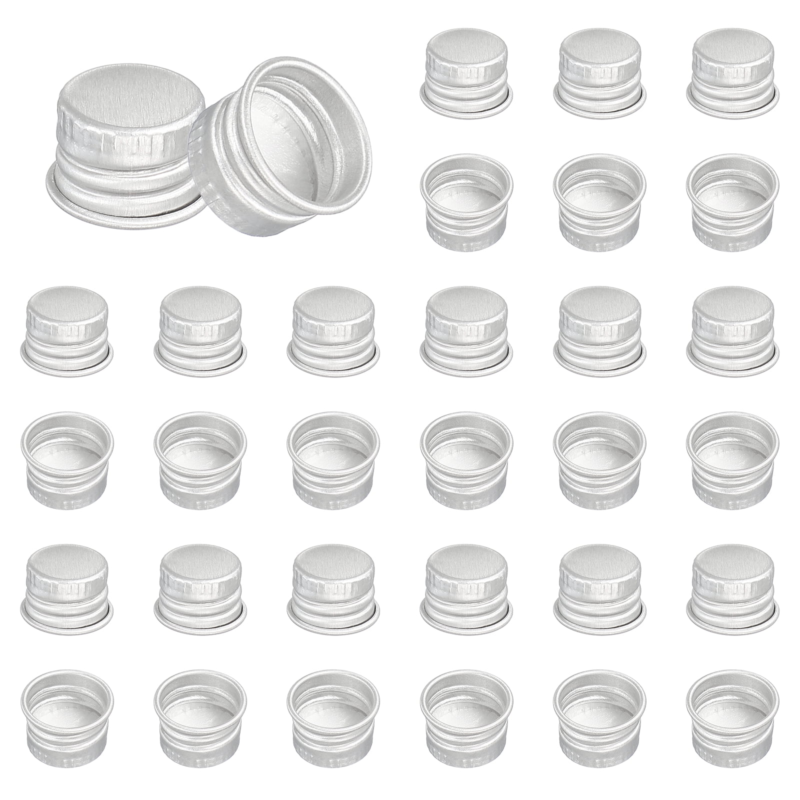 Uxcell 13mm Metal Round Screw Lids, 36 Pcs Aluminum Mason Jar Lids ...