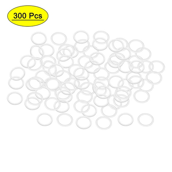 Uxcell 13mm O.D. 1mm Thick Nylon Flat Washers for M10 Screw Bolt, 300 Count