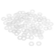 Uxcell 13mm O.D. 1mm Thick Nylon Flat Washers for M6 Screw Bolt, 100 Count