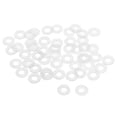 thumbnail image 1 of Uxcell 13mm O.D. 1mm Thick Nylon Flat Washers for M6 Screw Bolt, 50 Count, 1 of 6