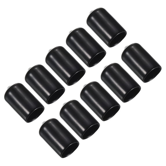 Uxcell 13mm Rubber Pool Tip Cover Billiard Cue Tip Protector Snooker Accessory Black 10 Pack
