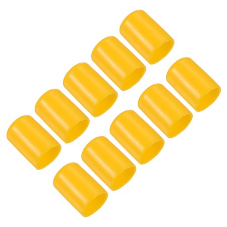 Uxcell 13mm Rubber Pool Tip Cover Billiard Cue Tip Protector Snooker Accessory Yellow 10 Pack