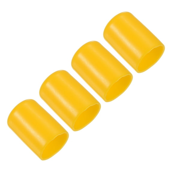 Uxcell 13mm Rubber Pool Tip Cover Billiard Cue Tip Protector Snooker Accessory Yellow 4 Pack