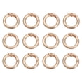 thumbnail image 1 of Uxcell 13mm Spring O Ring Round Snap Clip, Circle Trigger Keyrings Buckle Small Clamp Clasp Gold Tone 12 Pcs, 1 of 6