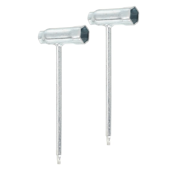 Uxcell 13x19mm Chainsaw Tool Wrench Chainsaw Combination T Wrench Spark Plug Socket Silver 2 Pcs
