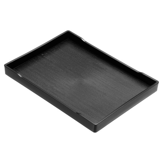 Uxcell 13x9" Fast Food Tray, Plastic Multi-Purpose Rectangle Serving Tray for Restaurant Home Kitchen, Black