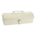 thumbnail image 1 of Uxcell 14.2" Portable Steel Tool Box Hip Roof Style with Metal Latch Closure Tool Chest for Household Workshop, White, 1 of 6