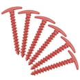 thumbnail image 1 of Uxcell 14.5cm/5.7 Inch T Shape Spiral Plastic Camping Tent Stakes Red 6 Pack, 1 of 4