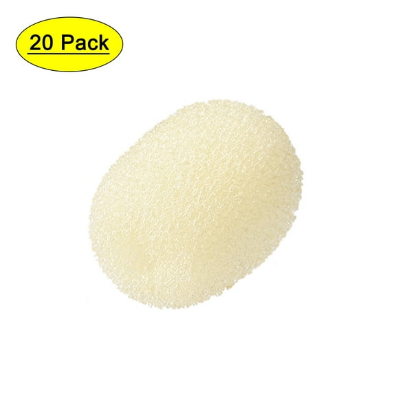 Uxcell 14.5mm Length Yellow Mic Cover Headset Windscreen Foam 20 Pack