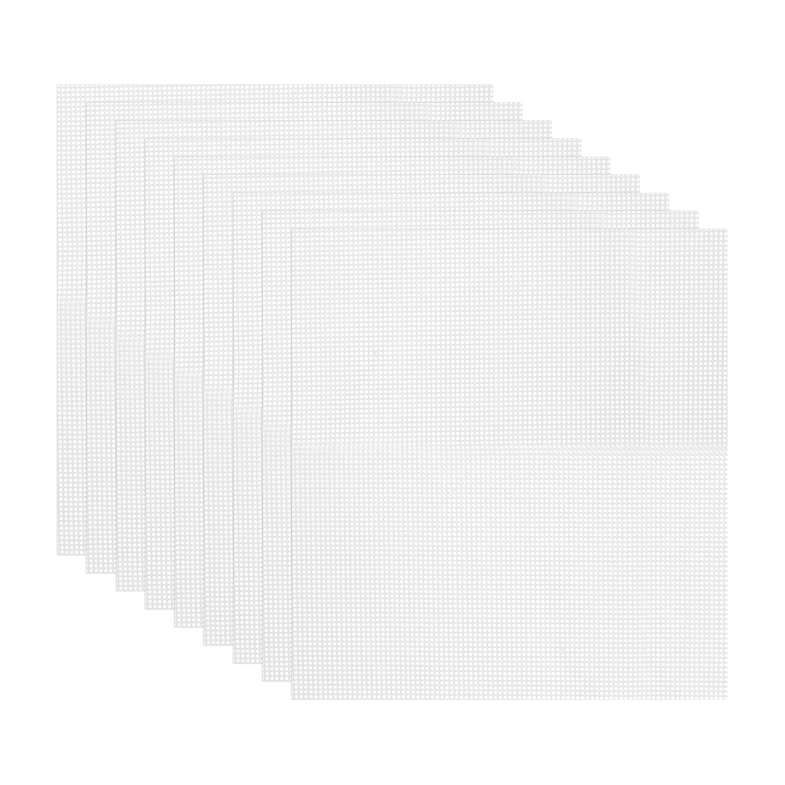 Uxcell 14.6 x 15.7" Silicone Dehydrator Sheet Non-Stick Reusable Fruit Dryer Mesh Mat for Food Dehydrator, White, 9 Pcs