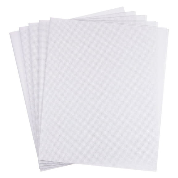 Uxcell 14 Count Cross Stitch Cloth 12 by 20 Inch Classic Reserve Fabric, Pure White 5 Pack