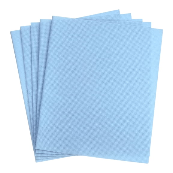 Uxcell 14 Count Cross Stitch Cloth 12 by 20 Inch Classic Reserve Fabric, Sky Blue 5 Pack