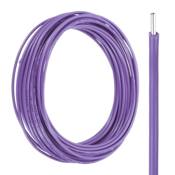 Uxcell 14 Gauge Hook Up Wire 25FT 300V Tinned Copper Electrical Wire, Purple