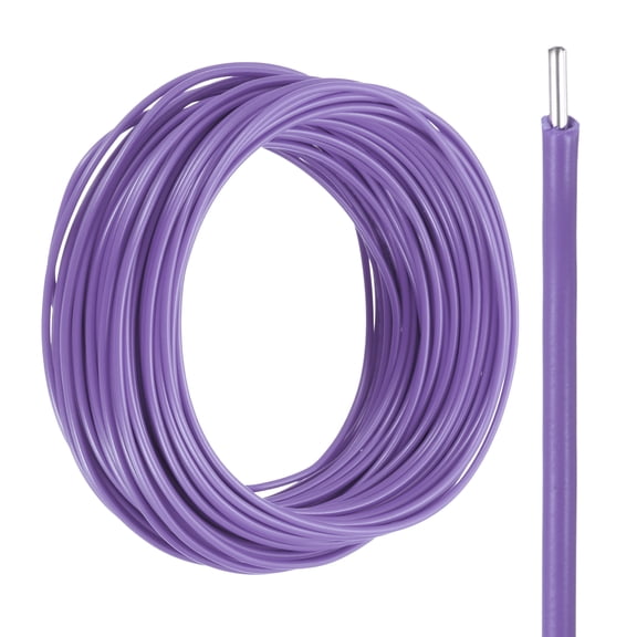 Uxcell 14 Gauge Hook Up Wire 50FT 300V Tinned Copper Electrical Wire, Purple