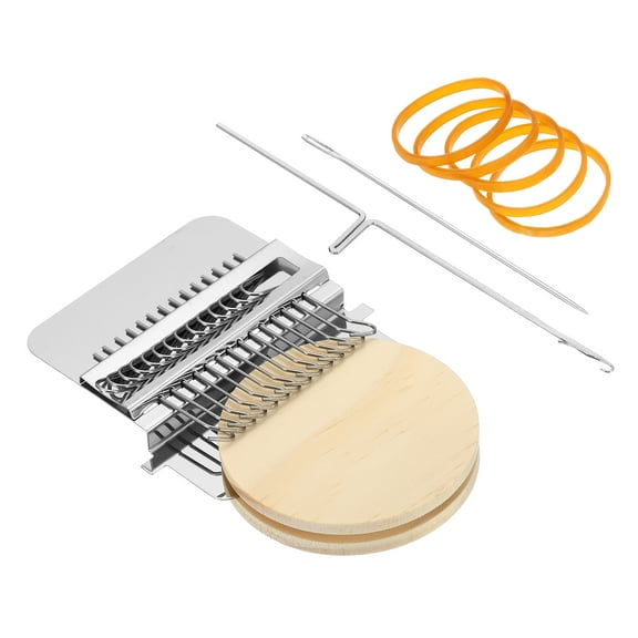 Uxcell 14 Hooks Mini Weaving Machines Kit, Metal Quickly Small Darning Weave Tool with Accessories, Style 1