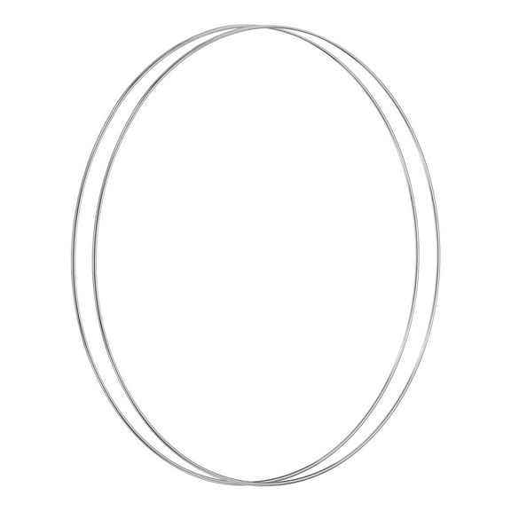 Uxcell 14 Inch Dream Catcher Rings, 2 Pcs Metal Macrame Wreath Floral Round Ring Hoop, Silver