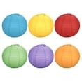 thumbnail image 1 of Uxcell 14 Inch Folding Hanging Wedding Home Party Paper Lanterns 6 Colors 6 Pack, 1 of 7