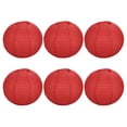 thumbnail image 1 of Uxcell 14 Inch Folding Hanging Wedding Home Party Paper Lanterns Red 6 Pack, 1 of 7