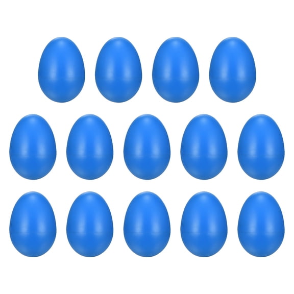 Uxcell 14 Pcs Egg Shakers, Plastic Musical Eggs Maracas Hand Percussion Instruments for DIY Painting Music Learning Easter Party Performance, Blue